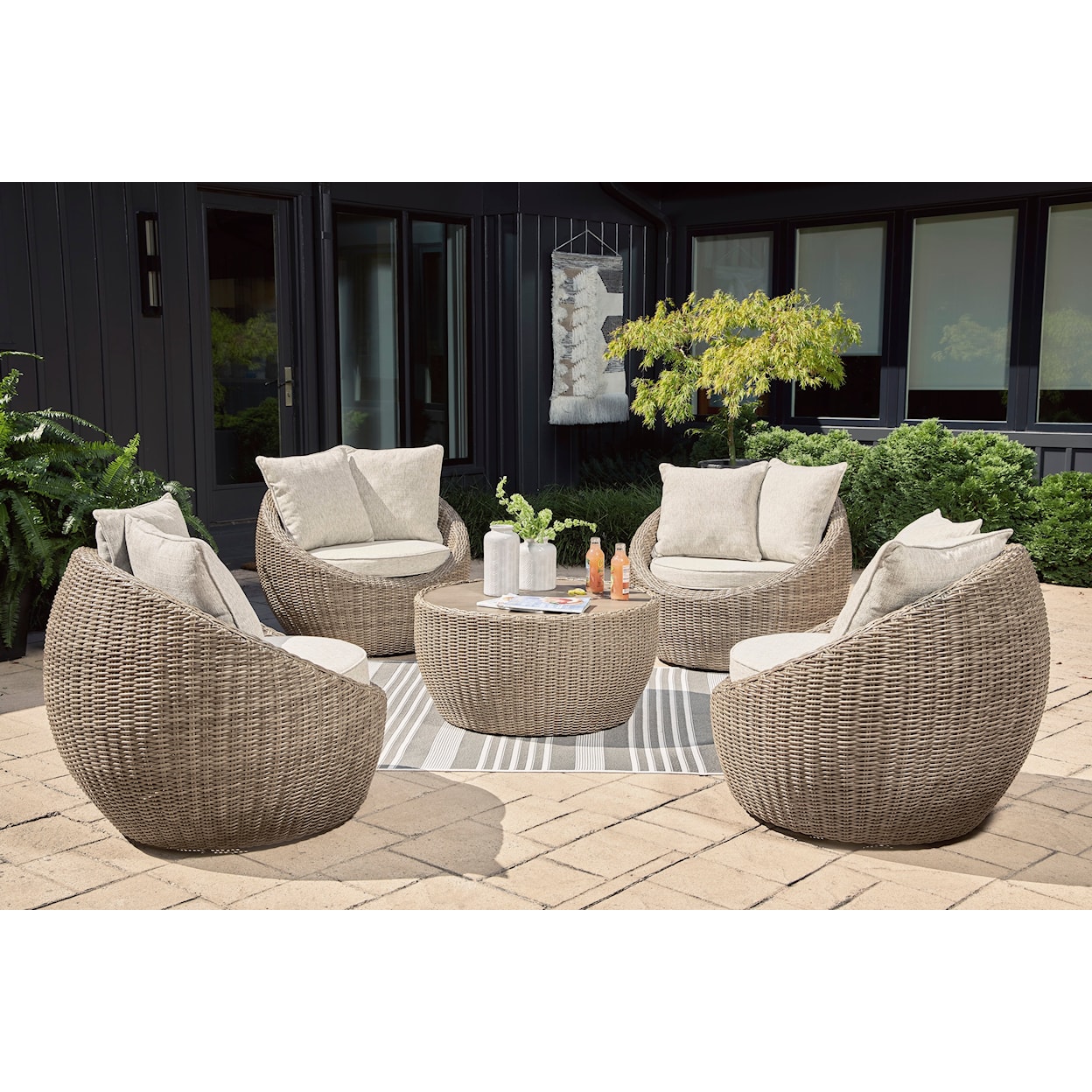 Signature Design by Ashley Danson Swivel Lounge with Cushion (Set of 2)