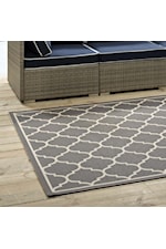 Modway Avena Moroccan Quatrefoil Trellis 9x12 Indoor and Outdoor Area Rug