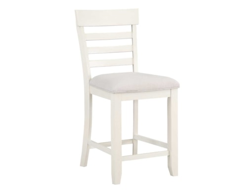 Farmhouse Counter-Height Dining Chair with Upholstered Seat