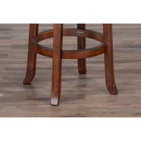 24&quot;H Swivel Stool, Cushion Seat