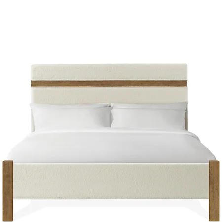 Contemporary Queen Upholstered Panel Bed