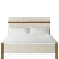 Contemporary Queen Upholstered Panel Bed