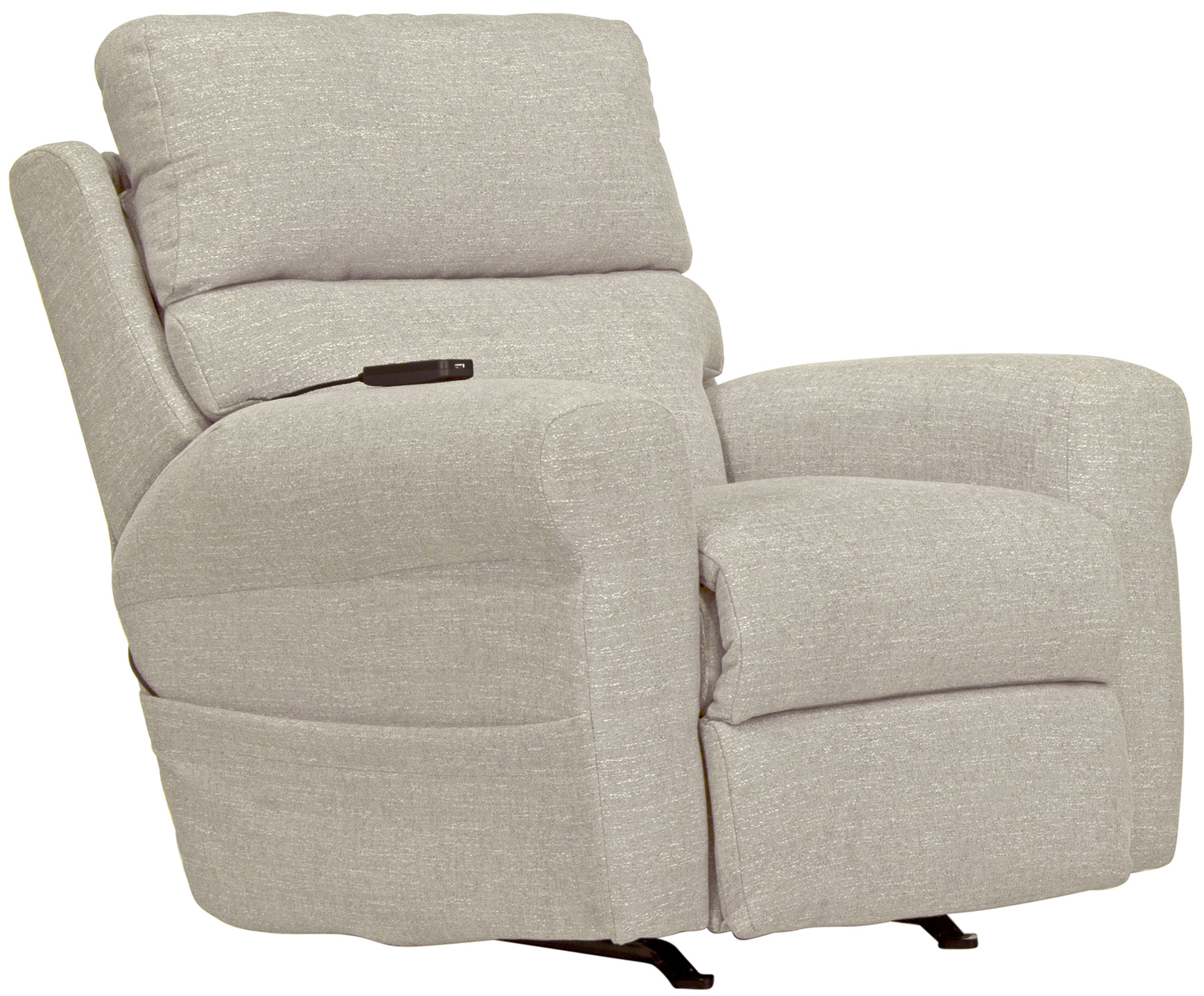 Casual Power Headrest Power Rocker Recliner with Heat/Massage