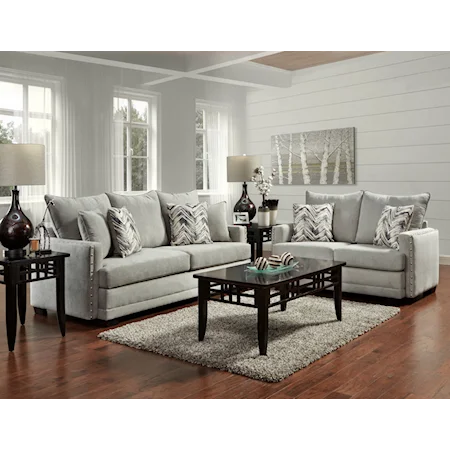 Contemporary 2-Piece Living Room Set