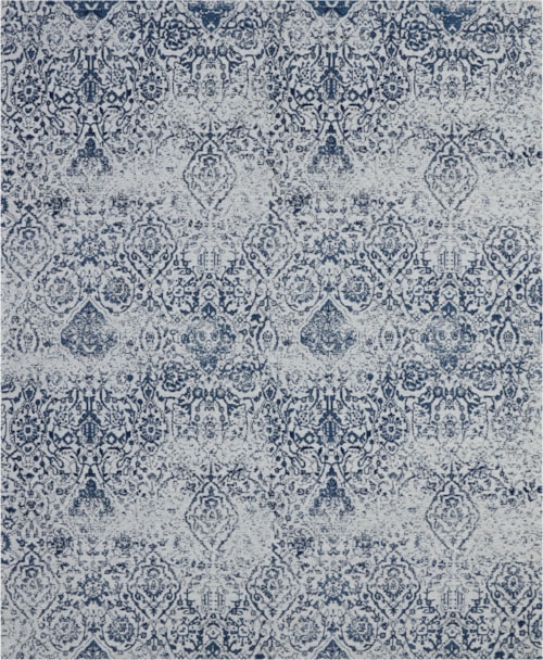 8' x 10' Ivory/Navy Rectangle Rug