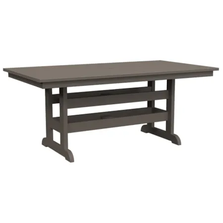 72" x 38" Trestle Dining Table