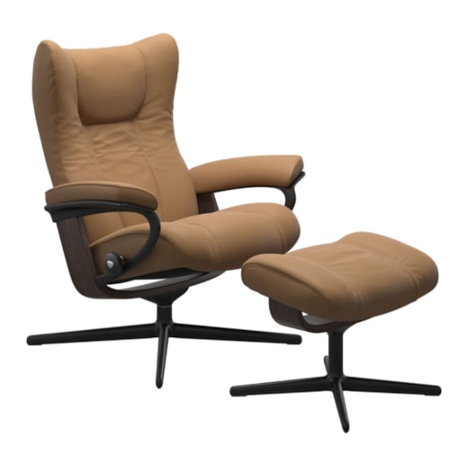 Small Reclining Chair with Cross Base