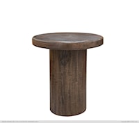 Suomi Coastal Solid Wood Pedestal End Table