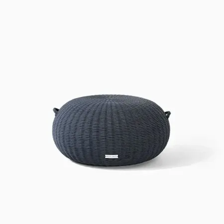 29" Round Woven Pouf