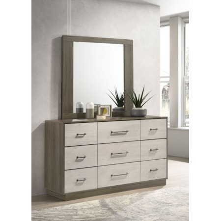 Fenwick 9-drawer Dresser w/ Mirror