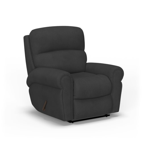 Casual Recliner with Rolled Armrests