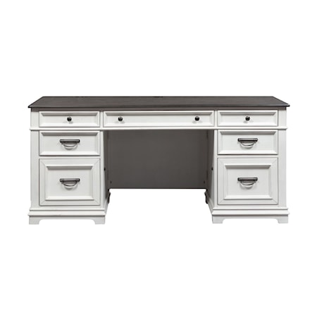 Double Pedestal Credenza Desk