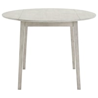 Casual Drop-Leaf Dining Table in Antique White Finish