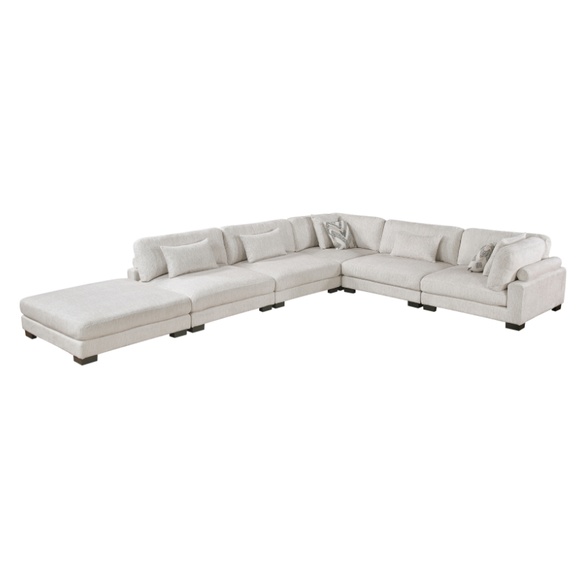 6-Piece Sectional Sofa with Ottoman