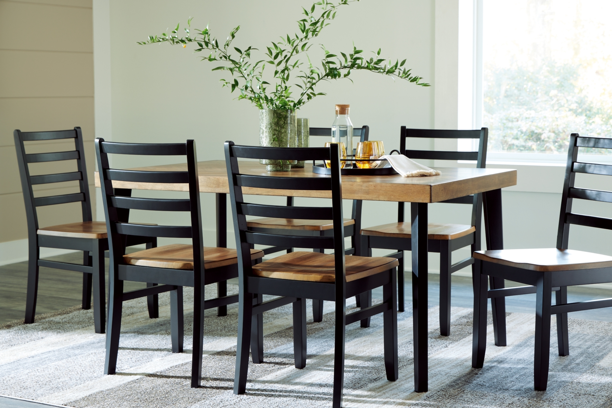 Signature Design by Ashley Blondon Rect Dining Table Set (Set Of 7)