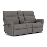 Casual Power Reclining Loveseat with Cupholder Storage Console and USB Charging Ports