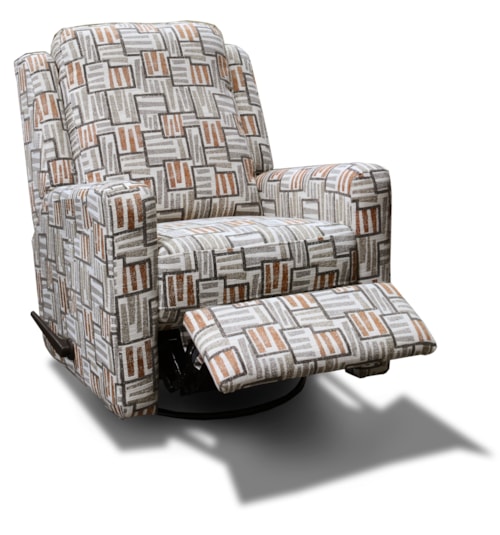 Contemporary Manual Swivel Glider Recliner with Track Arms