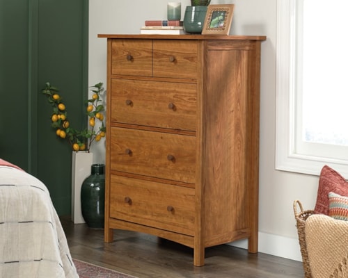 Farmhouse Four-Drawer Bedroom Chest with Easy-Glide Drawers