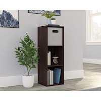 Transitional 3-Cube Cubby Organizer Bookshelf