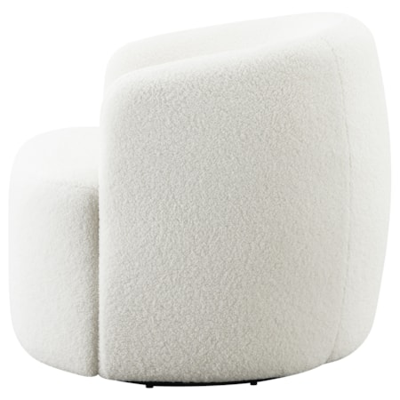 Hudson Faux Sheepskin Swivel Chair