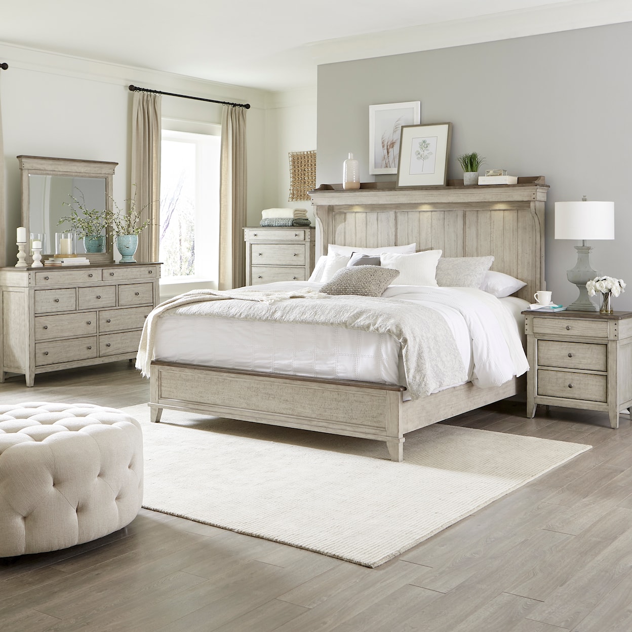 Libby Ivy Hollow 5-Piece Queen Mantle Bedroom Set