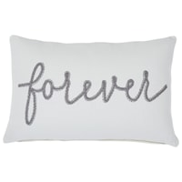 Forever White/Gray Pillow