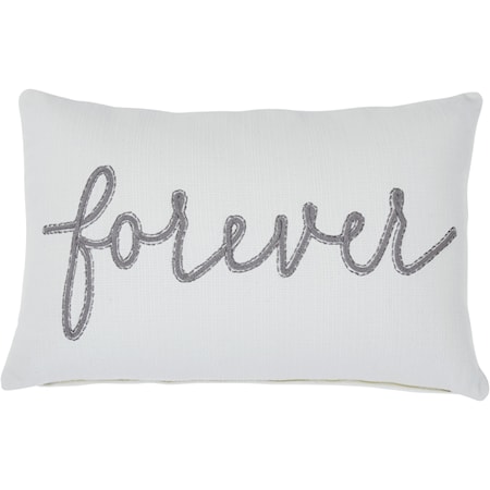 Forever White/Gray Pillow