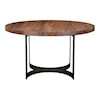 Moe's Home Collection Bent Bent Round Dining Table 54" Smoked