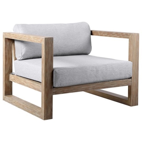 Mid-Century Modern Outdoor Patio Upholstered Chair