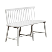 Farmhouse Spindle Back Dining Bench with Nylon Chair Glides