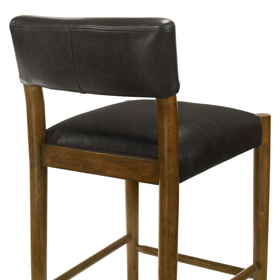 Armen Living Bennet Faux-Leather Upholstered Counter Chair