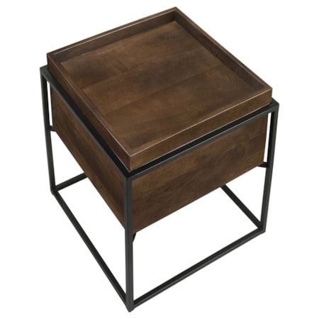 Ondrej Accent Side Table Removable Tray