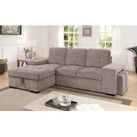 Transitional Sectional Sofa with Storage Chaise and Day Bed