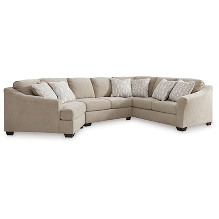 3-Piece Sectional With Cuddler