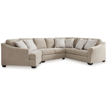 3-Piece Sectional With Cuddler