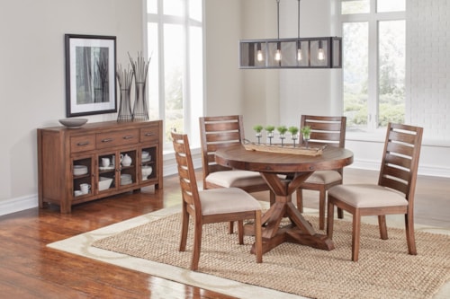 Rustic 5 Piece Dining Set