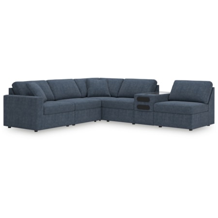 6-Piece Sectional With Audio Console