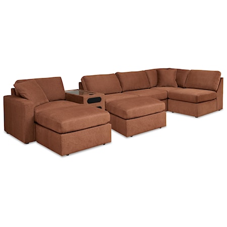 6-Piece Sectional And 2 Ottomans