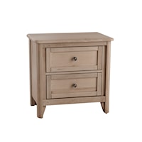 Transitional 2-Drawer Nightstand with Self-Closing Drawers
