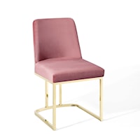 Sled Base Performance Velvet Dining Side Chair