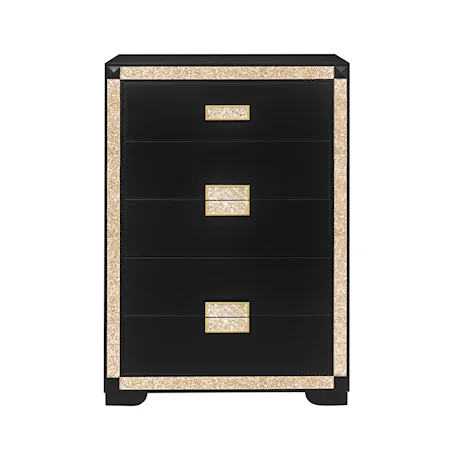 Contemporary Two-Tone 5-Drawer Bedroom Chest