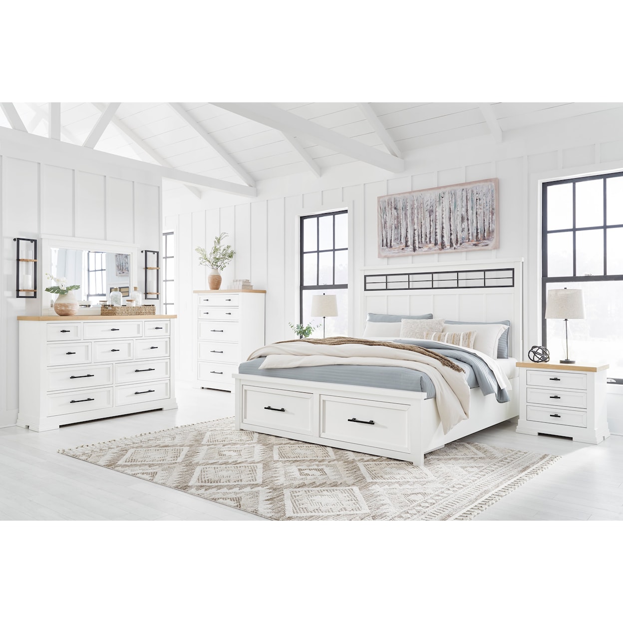 Benchcraft Ashbryn California King Panel Storage Bed