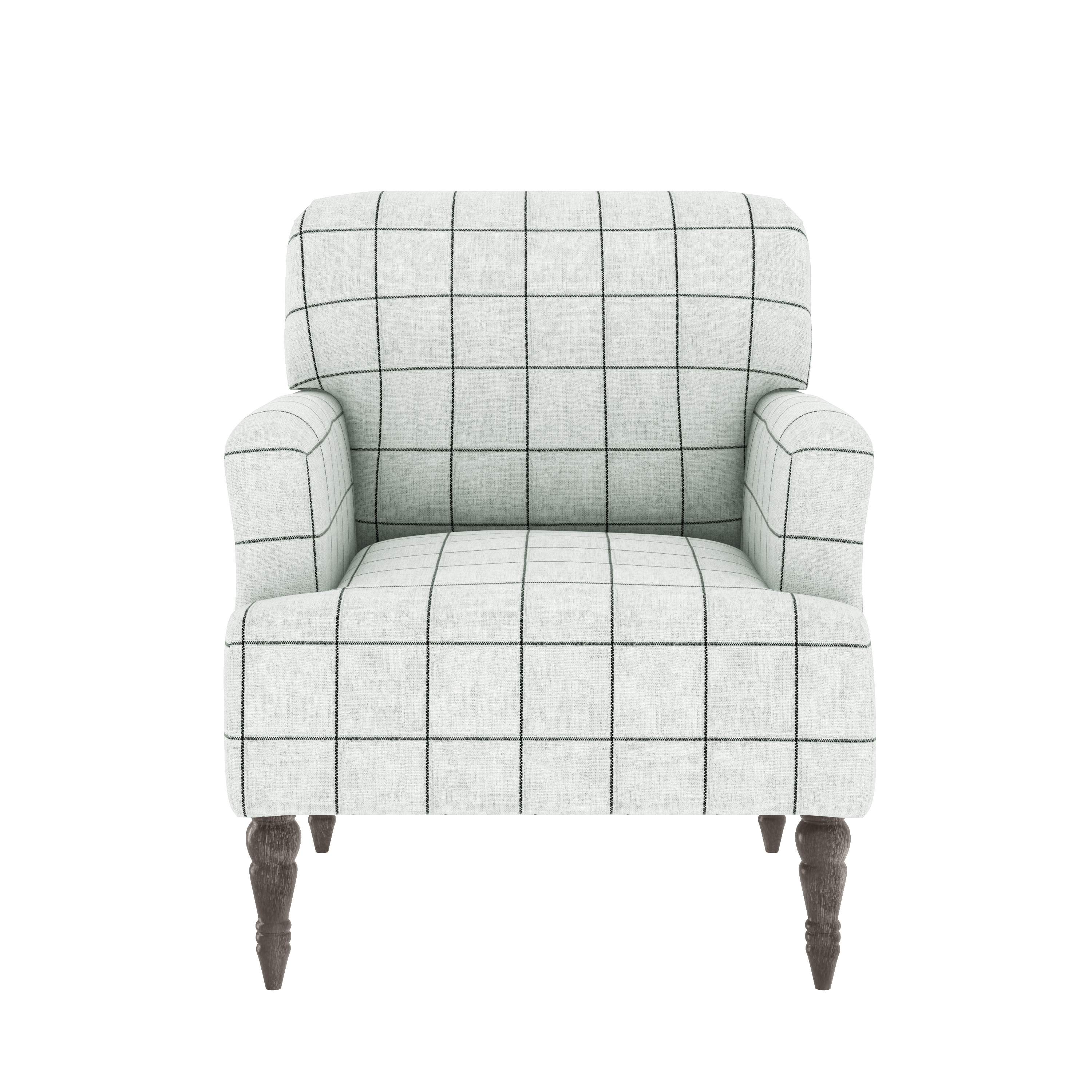 Grey check online chair