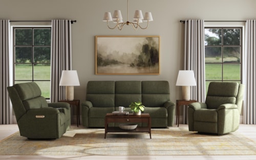 Transitional 3-Piece Power Reclining Living Room Set