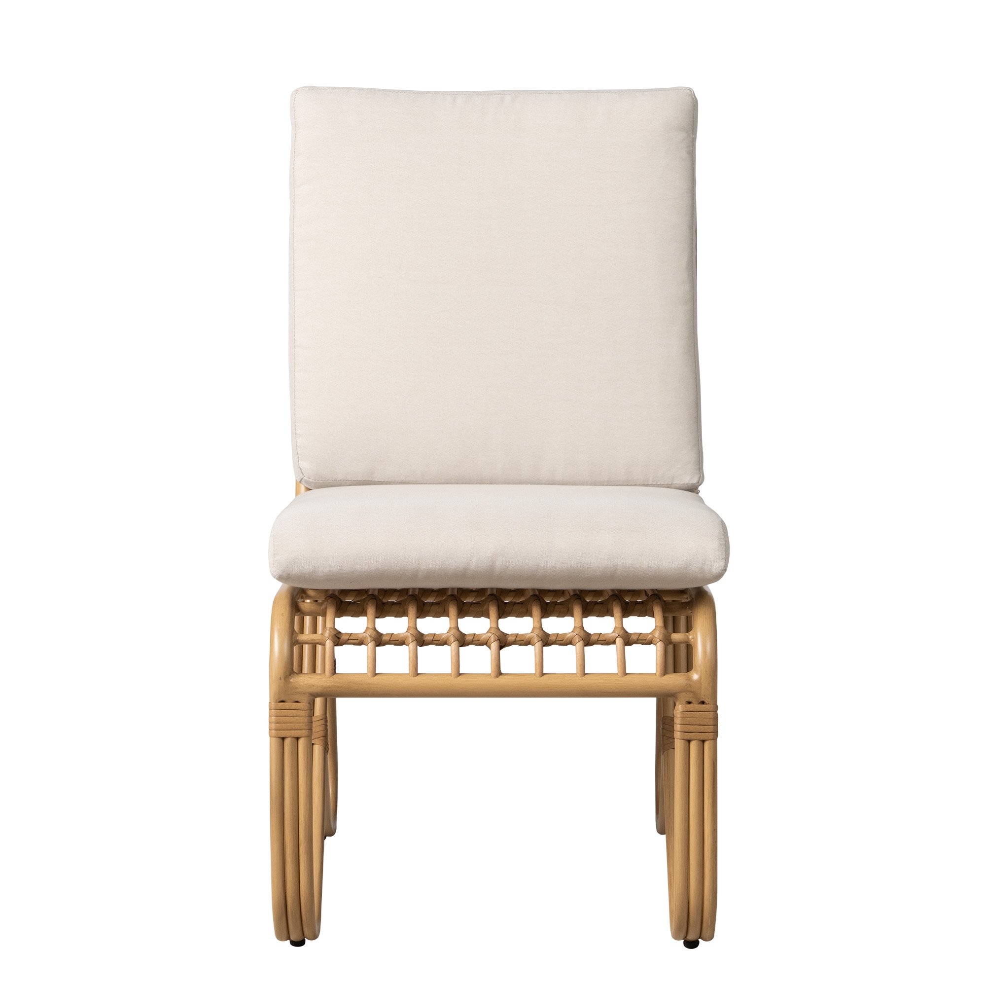 Cushioned Open-Weave Dining Chair