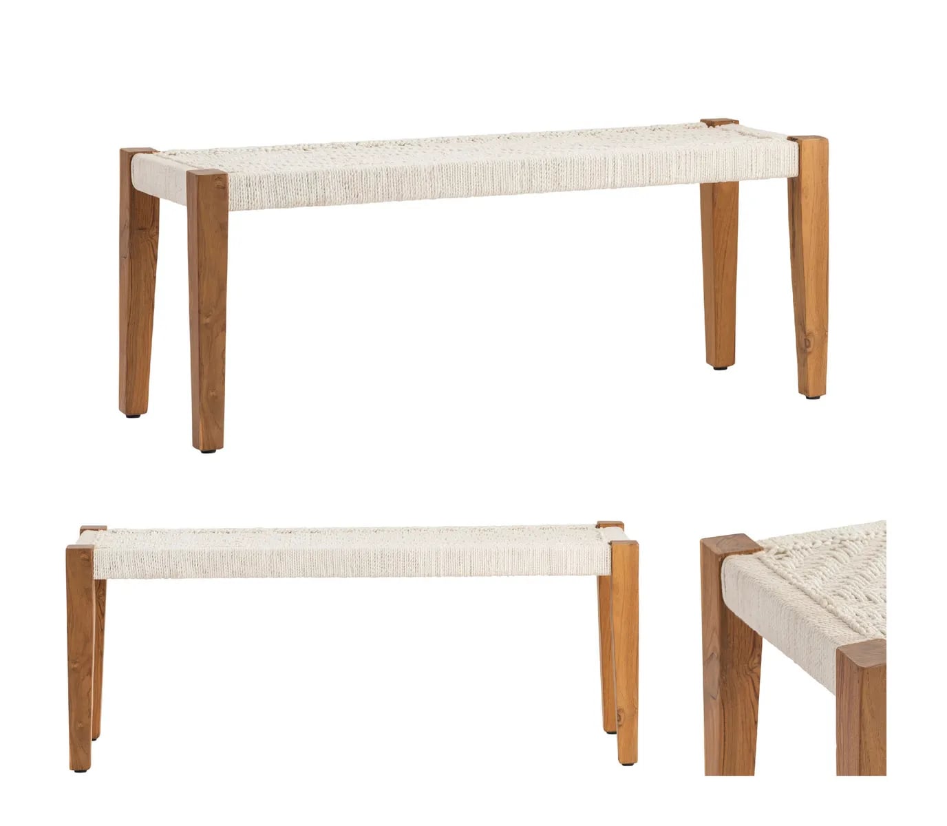 Crestview Collection Jute Bench