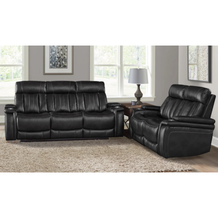 Power Reclining Sofa and Loveseat Set