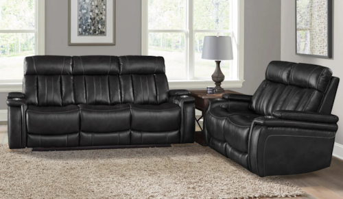 Casual Power Reclining Sofa and Loveseat Set