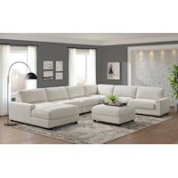 Transitional 7-Piece Sectional Sofa with Left Facing Chaise