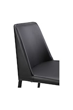 Moe's Home Collection Nora Contemporary Black Vegan Leather Dining Chair